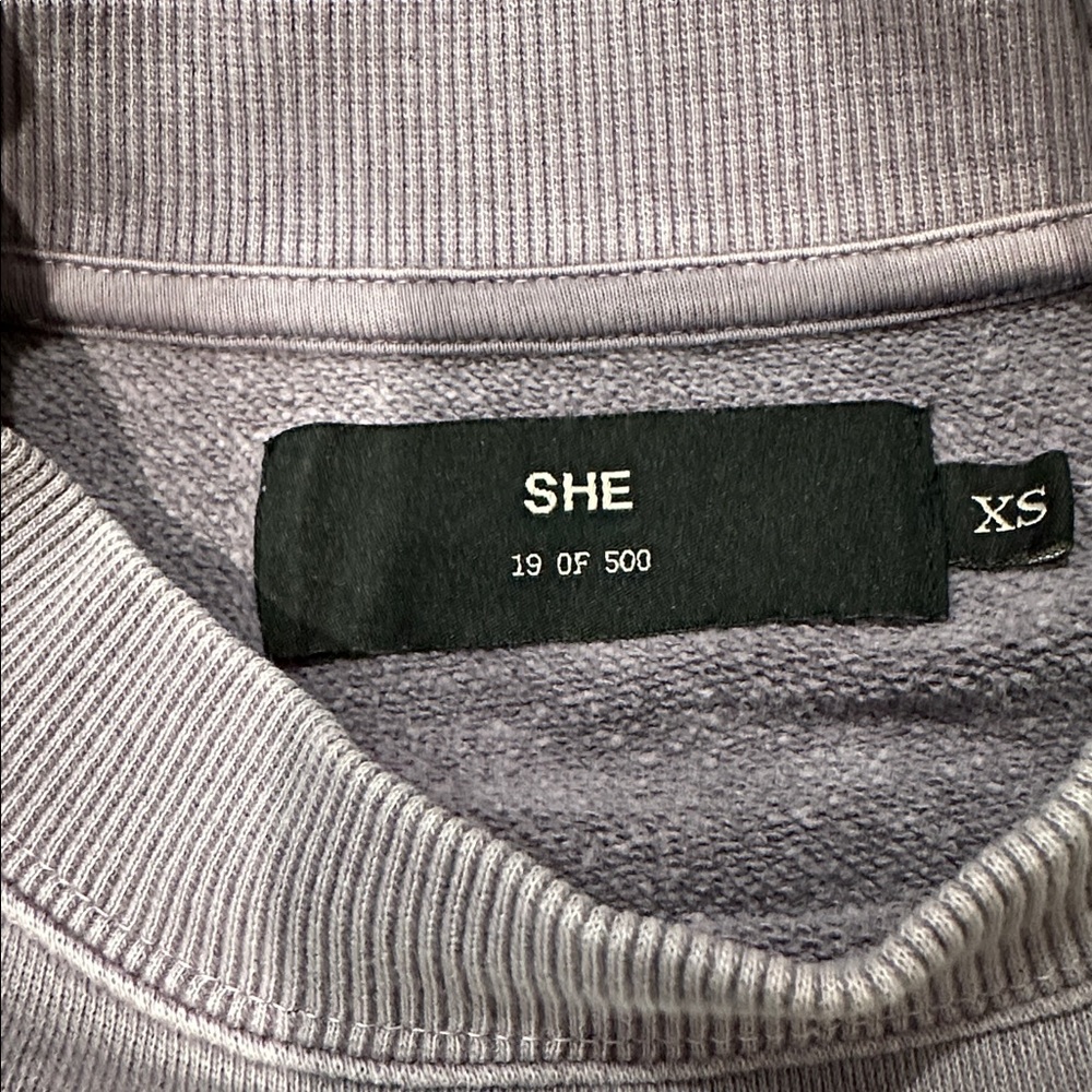 SHE 19 0F 500 DARC SPORT LS CROPPED CREWNECK SWEATSHIRT SIZE XS - Picture 4 of 7